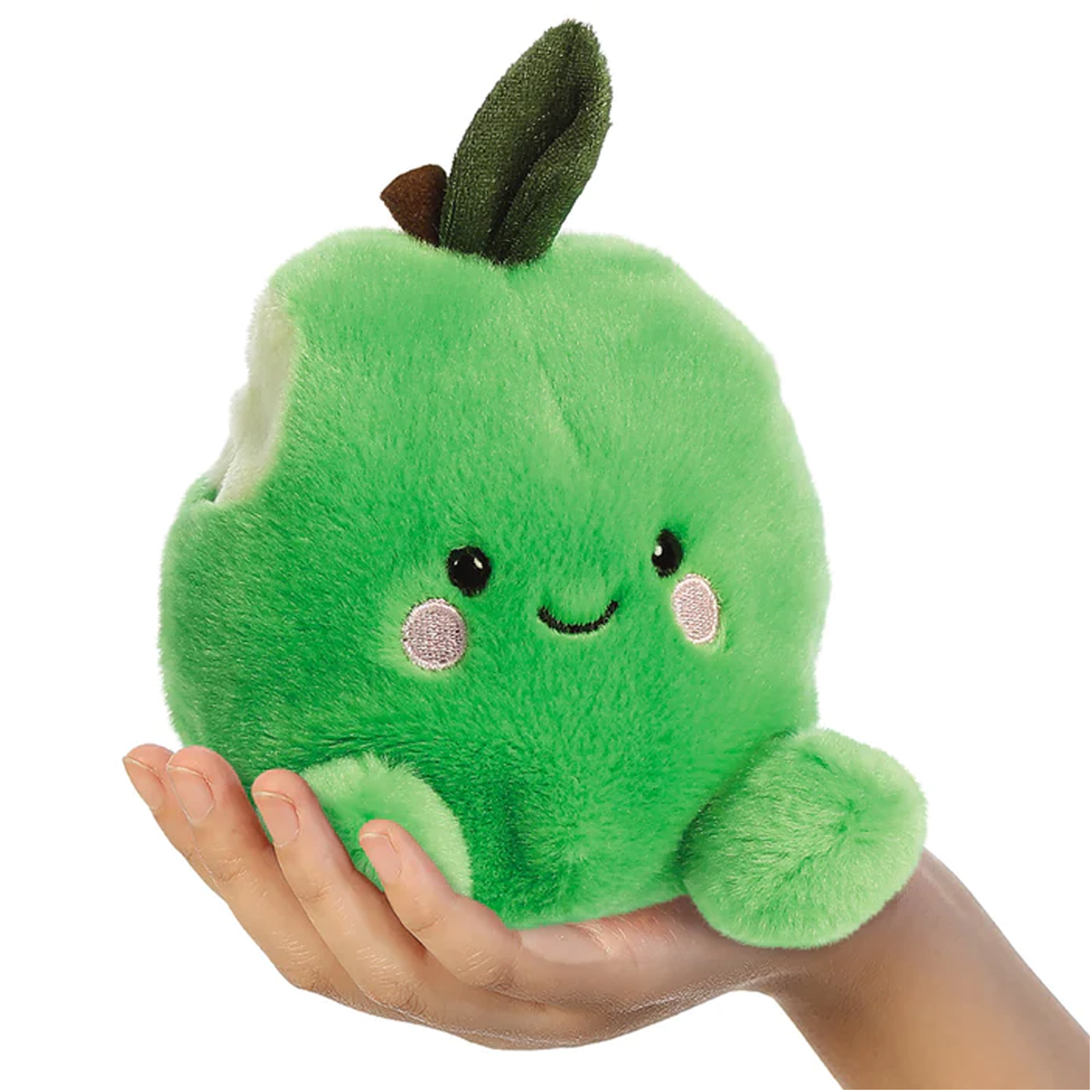 Adam the Green Apple Palm Pal Plushie Soft Toy (in a Hand) | Happy Piranha