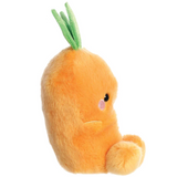 Cheerful Carrot Palm Pal Kawaii Plushie Soft Toy (Side) | Happy Piranha