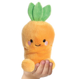 Cheerful Carrot Palm Pal Kawaii Plushie Soft Toy (in a Hand) | Happy Piranha
