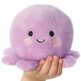 Oliver Octopus - Purple Octopus Palm Pal Plushie Soft Toy (in a Hand) | Happy Piranha