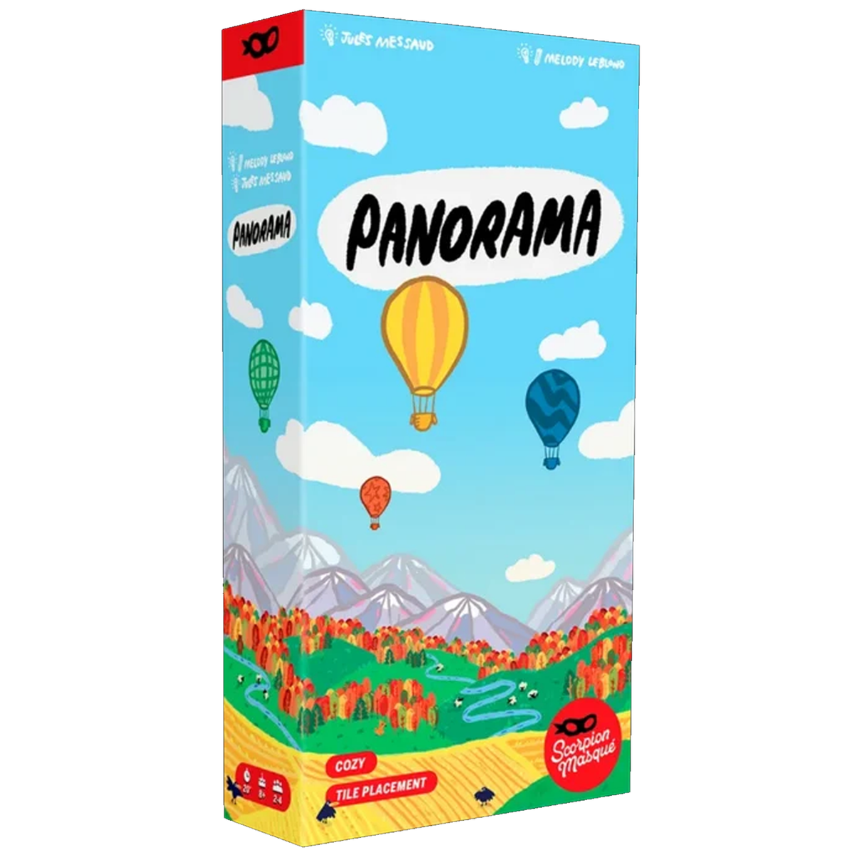 Panorama Board Game (Front of Box) on a White Background | Happy Piranha