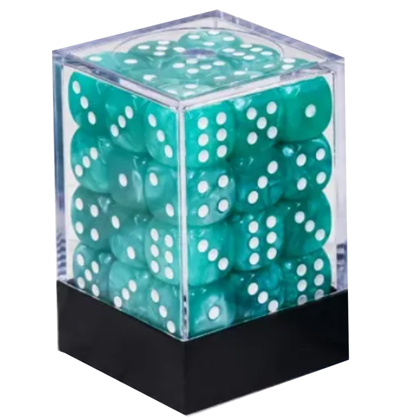 Teal Pearl - 36 x 12mm 6 Sided Pip Dice D6 Set | Happy Piranha