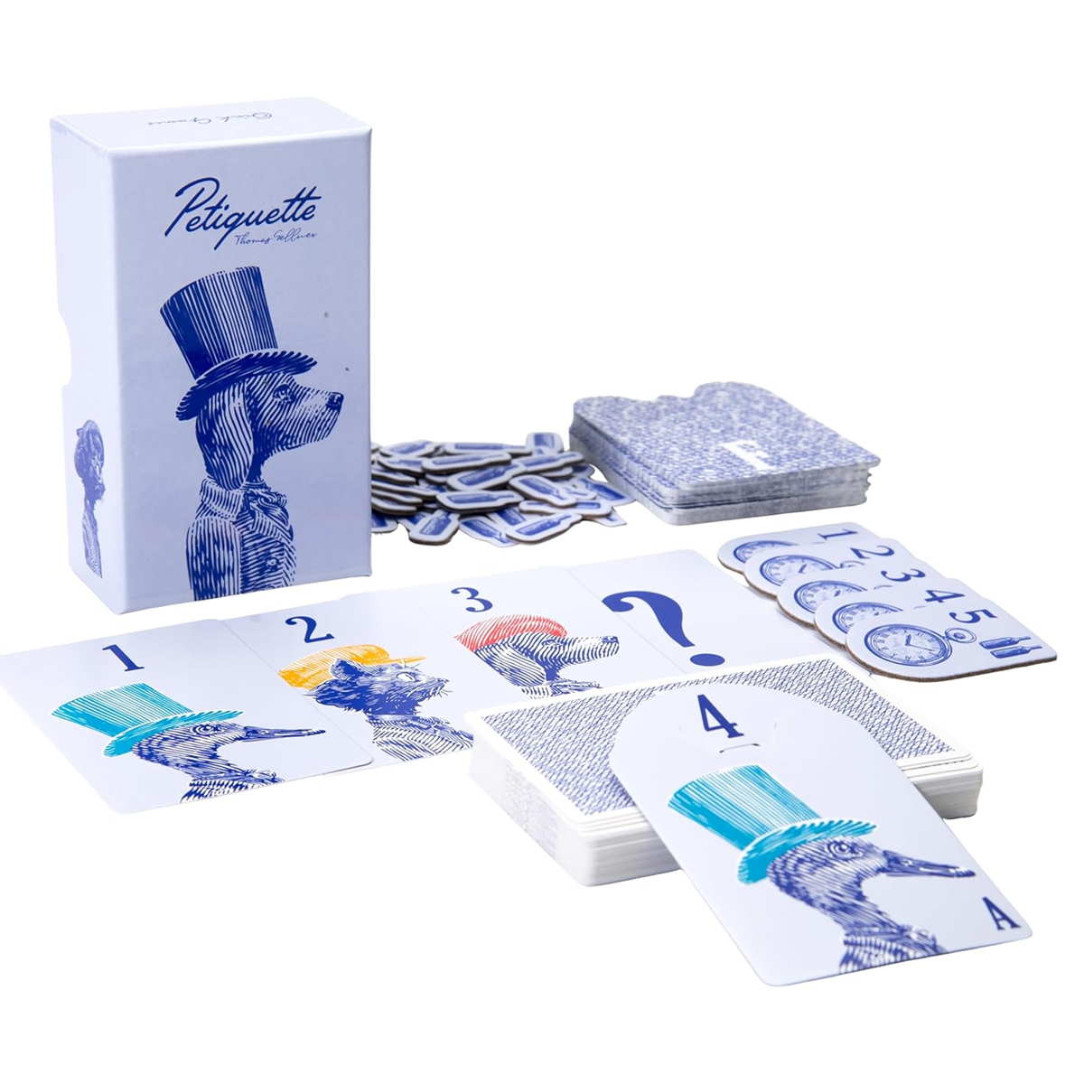 Petiquette Board Game (Box and Components) On a White Background | Happy Piranha