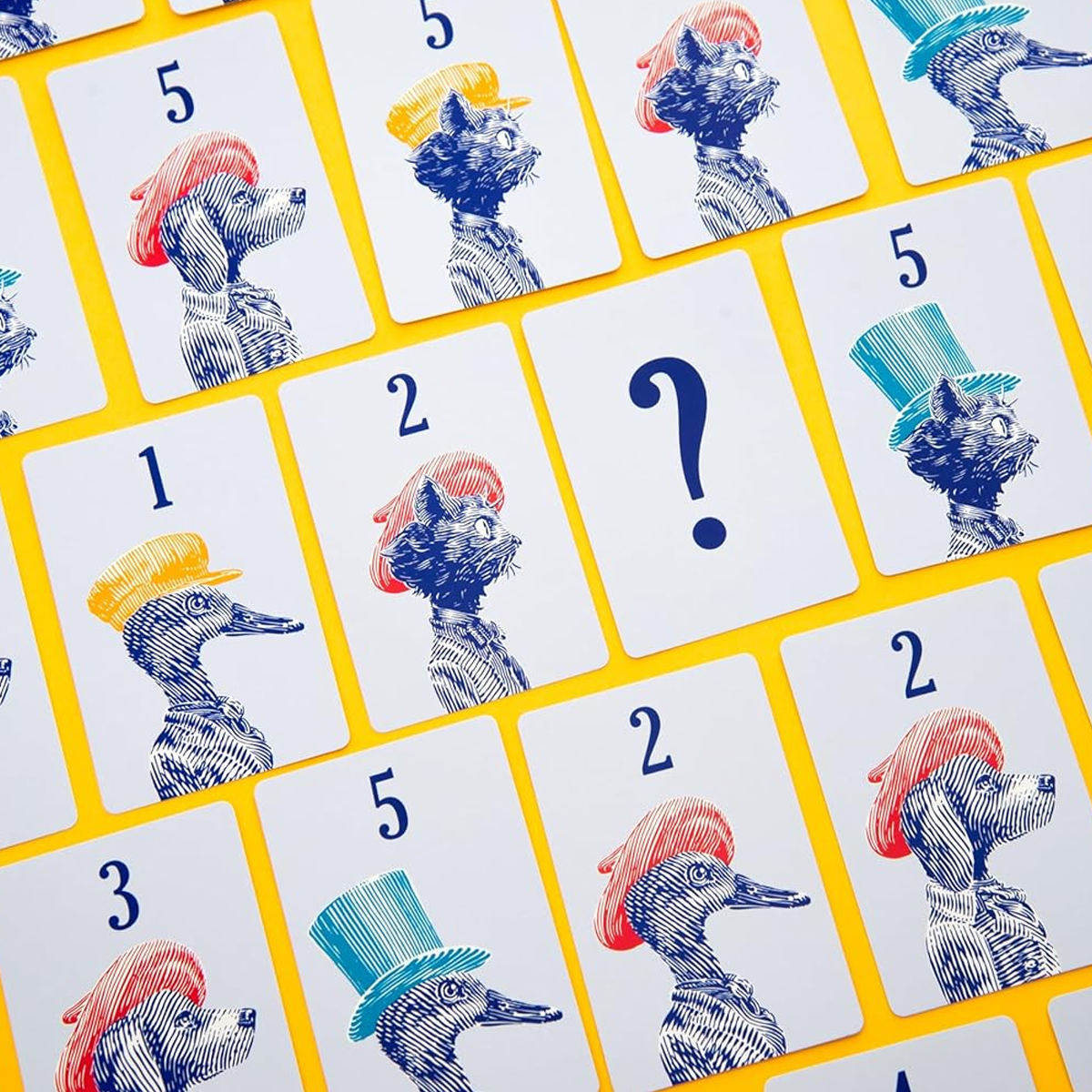 Petiquette Board Game (Cards on a Yellow Background) On a White Background | Happy Piranha