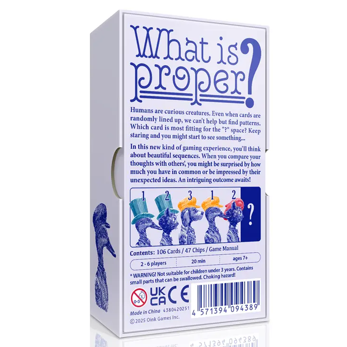 Petiquette Board Game (Back of Box) On a White Background | Happy Piranha