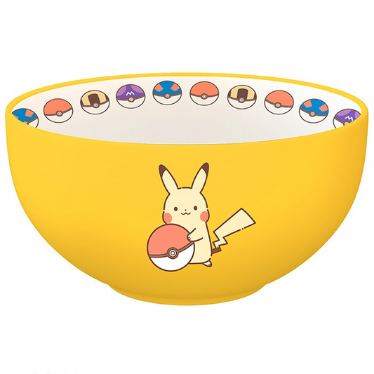 Pikachu Electric Type - 600ml Pokémon Breakfast Bowl (Front) | Happy Piranha