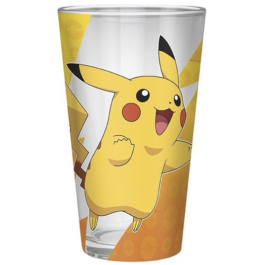 Pikachu #025 Premium Foiled Pokémon Drinking Glass (Front) | Happy Piranha