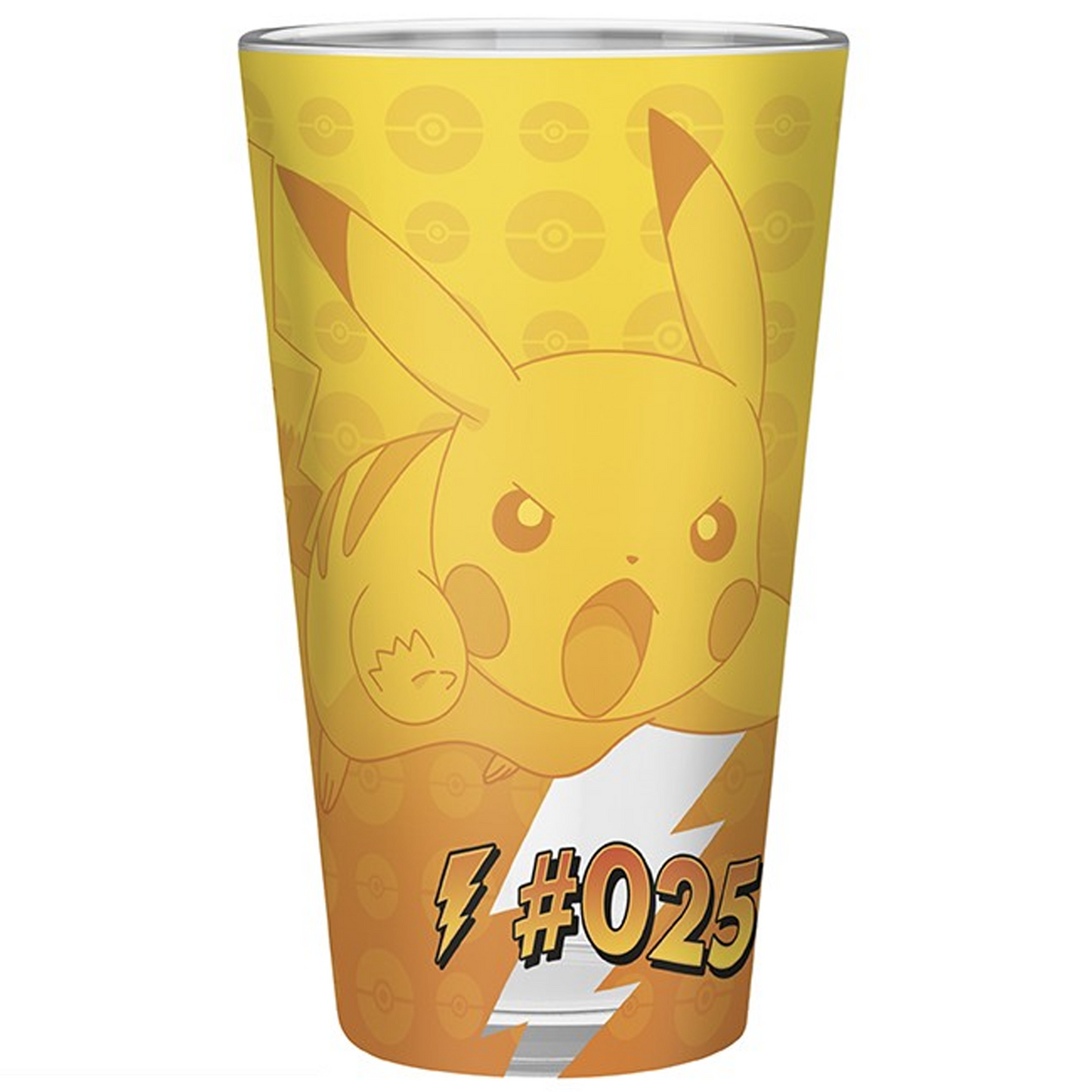 Pikachu #025 Premium Foiled Pokémon Drinking Glass (Back) | Happy Piranha