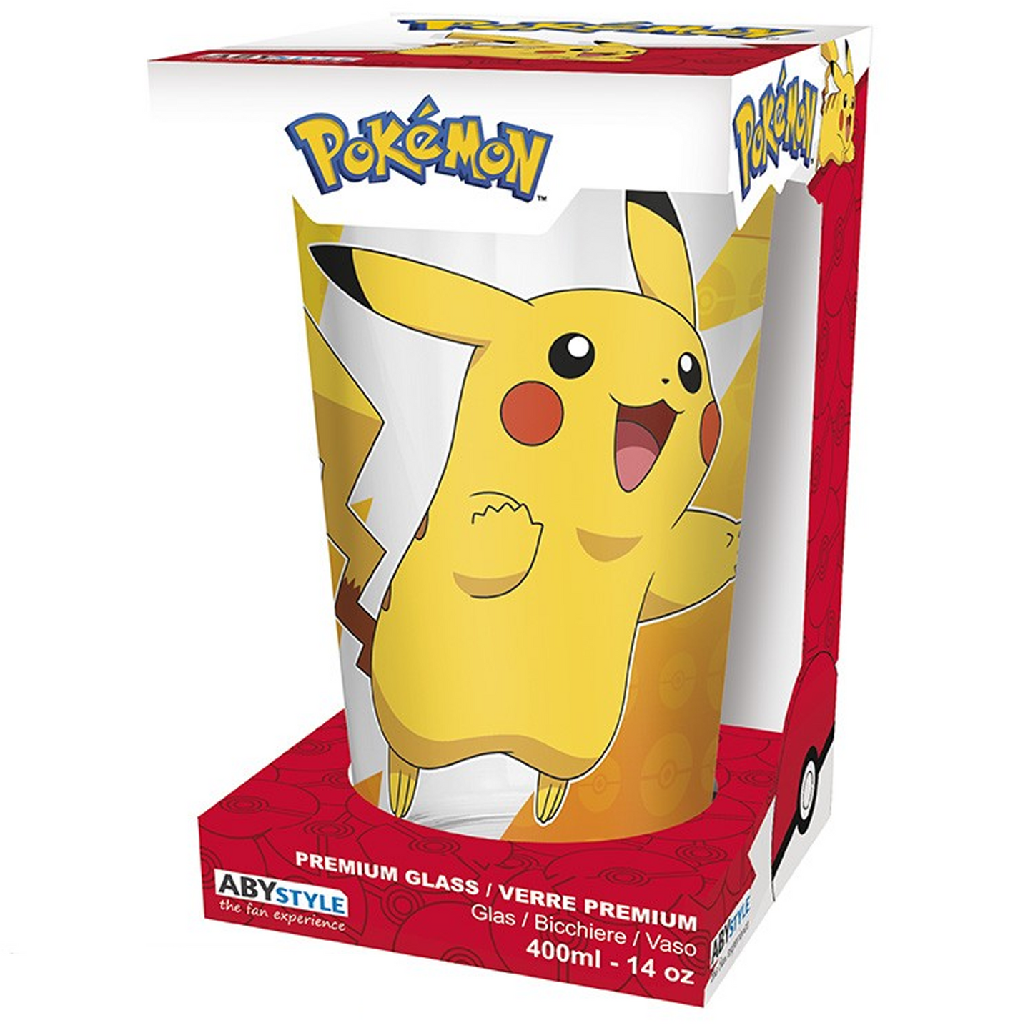 Pikachu #025 Premium Foiled Pokémon Drinking Glass (Boxed) | Happy Piranha