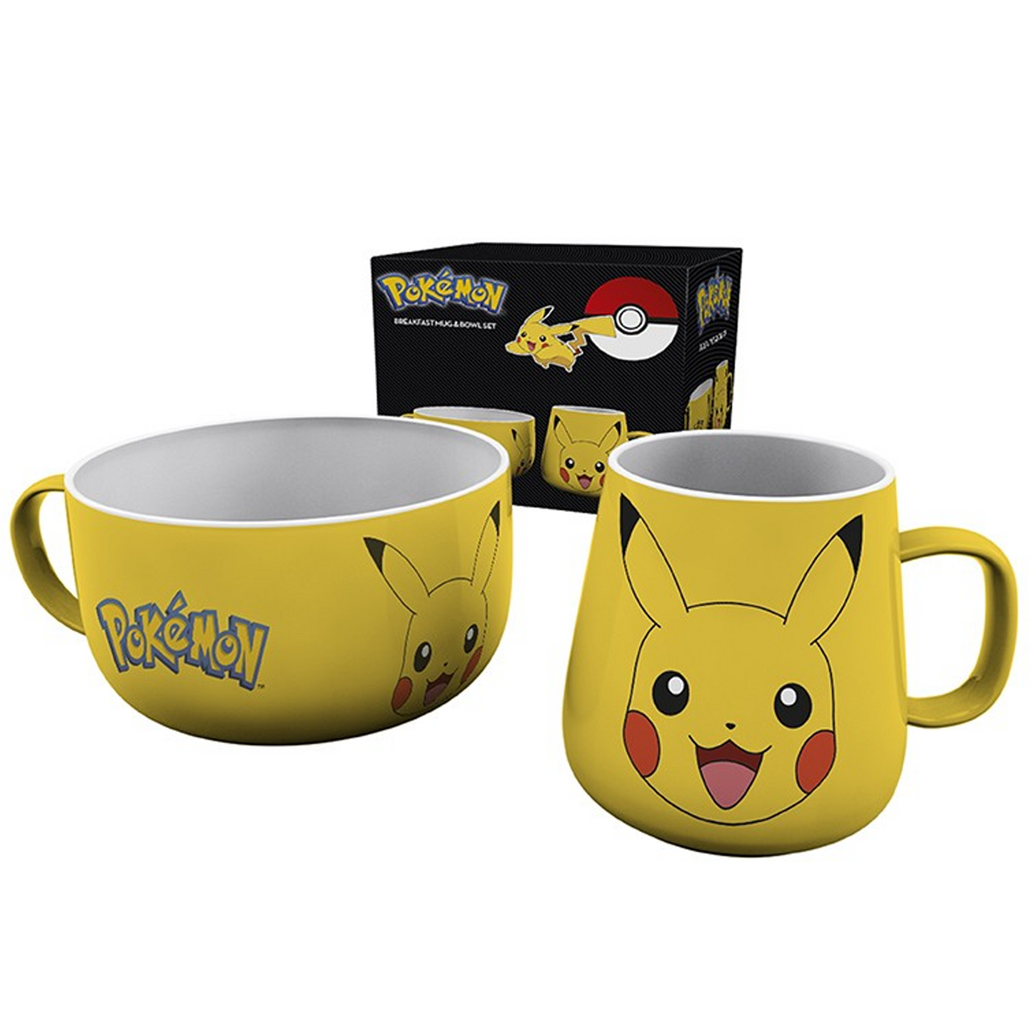 Pikachu Pokémon Breakfast Bowl and Mug Set | Happy Piranha