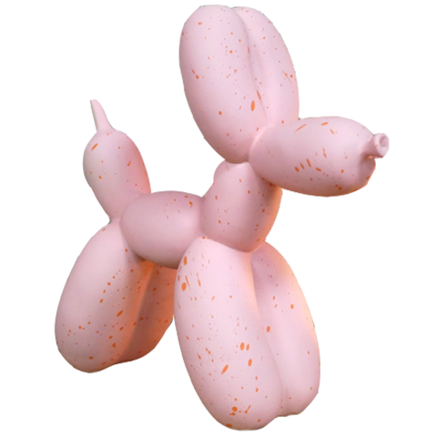 Pink Paint Splat Balloon Dog 24cm Ornament | Happy Piranha