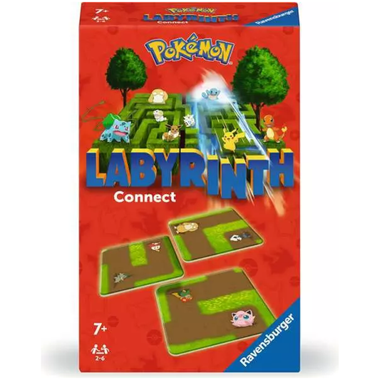 Pokémon Labyrinth Connect Board Game (Front of Box) On a White Background | Happy Piranha