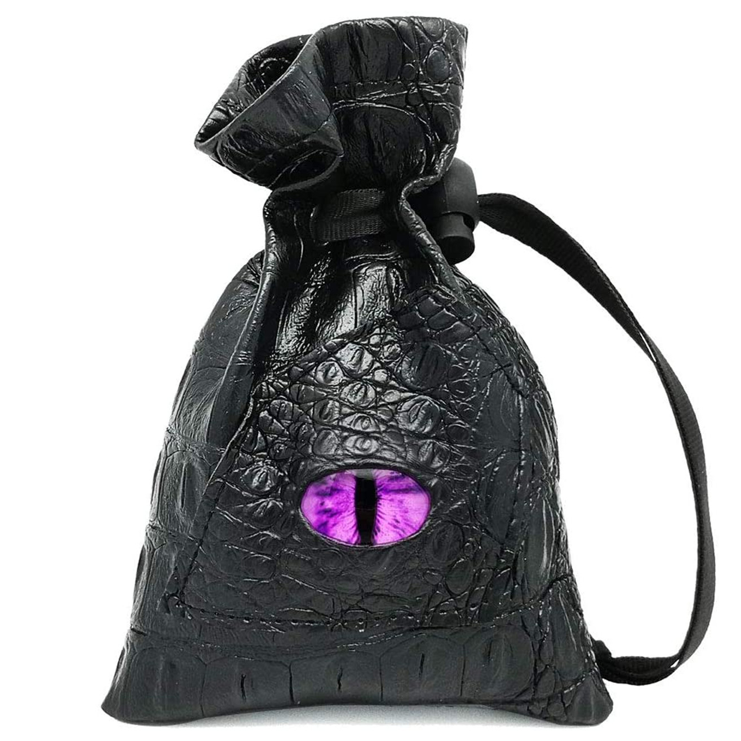 Dragon Eye Faux Leather Dragon Scale Dice Bag (Purple) | Happy Piranha