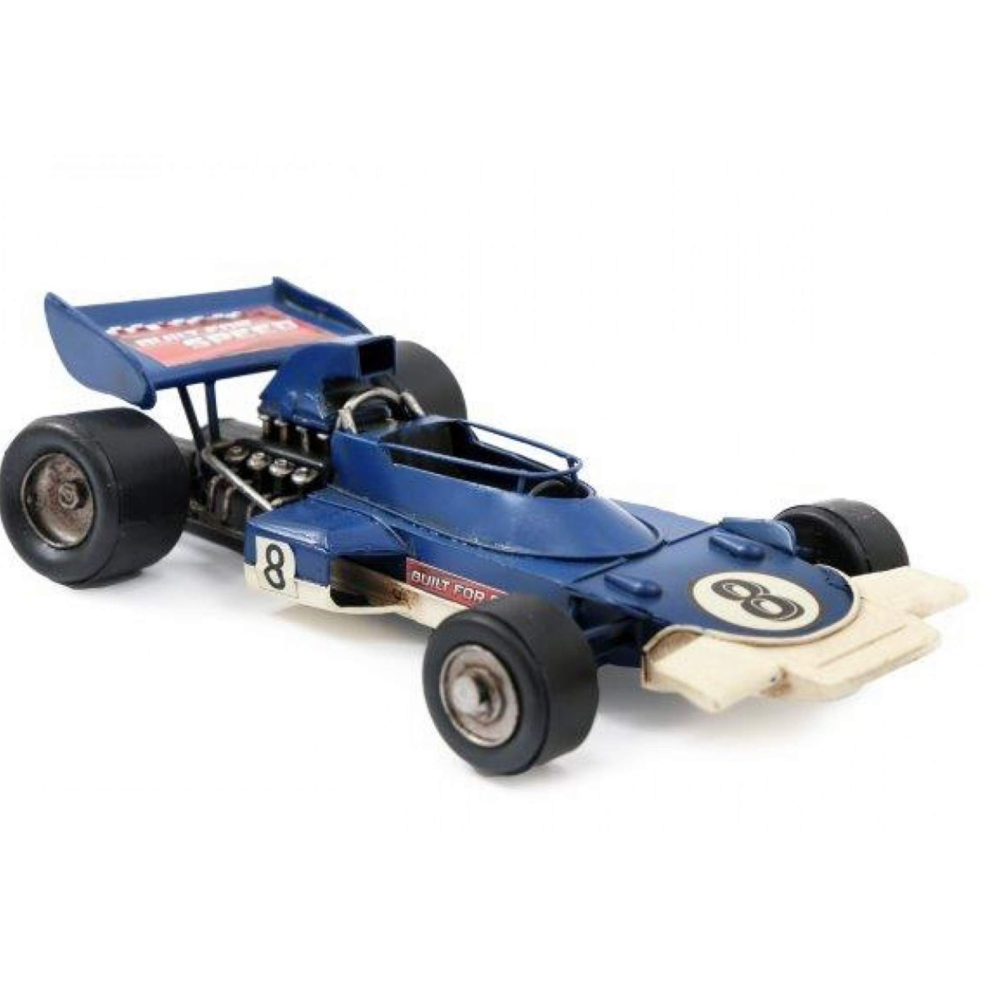 Metal Formula 1 Racing Car Ornament (Blue) | Happy Piranha