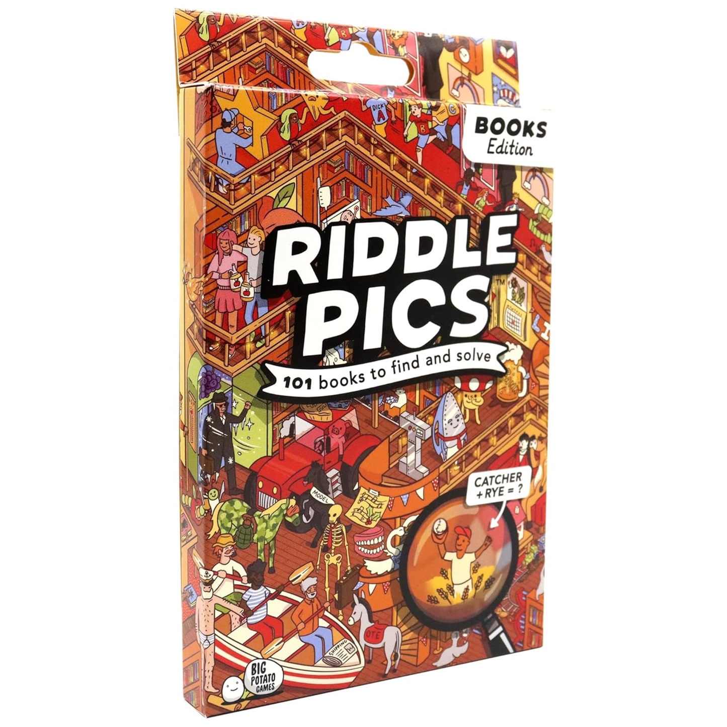 Riddle Pics - Books Edition Box on a White Background | Happy Piranha