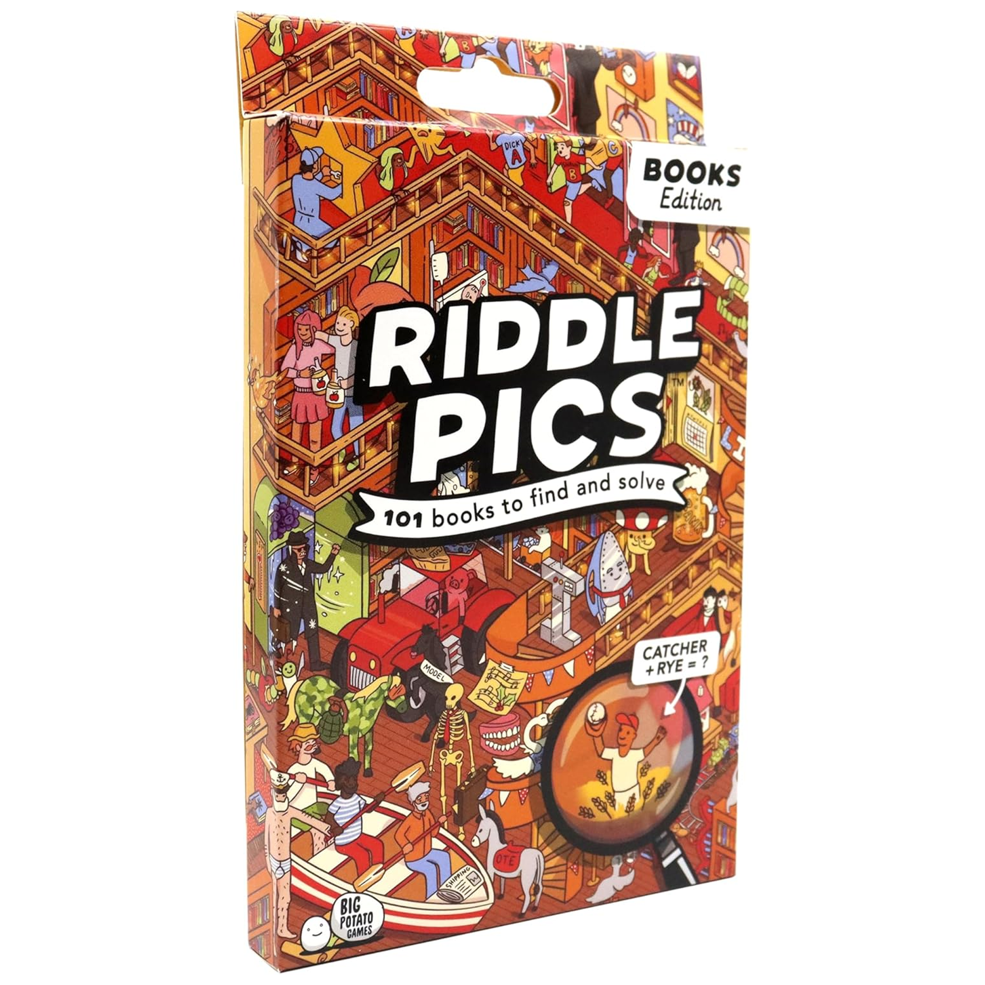 Riddle Pics - Books Edition Box on a White Background | Happy Piranha