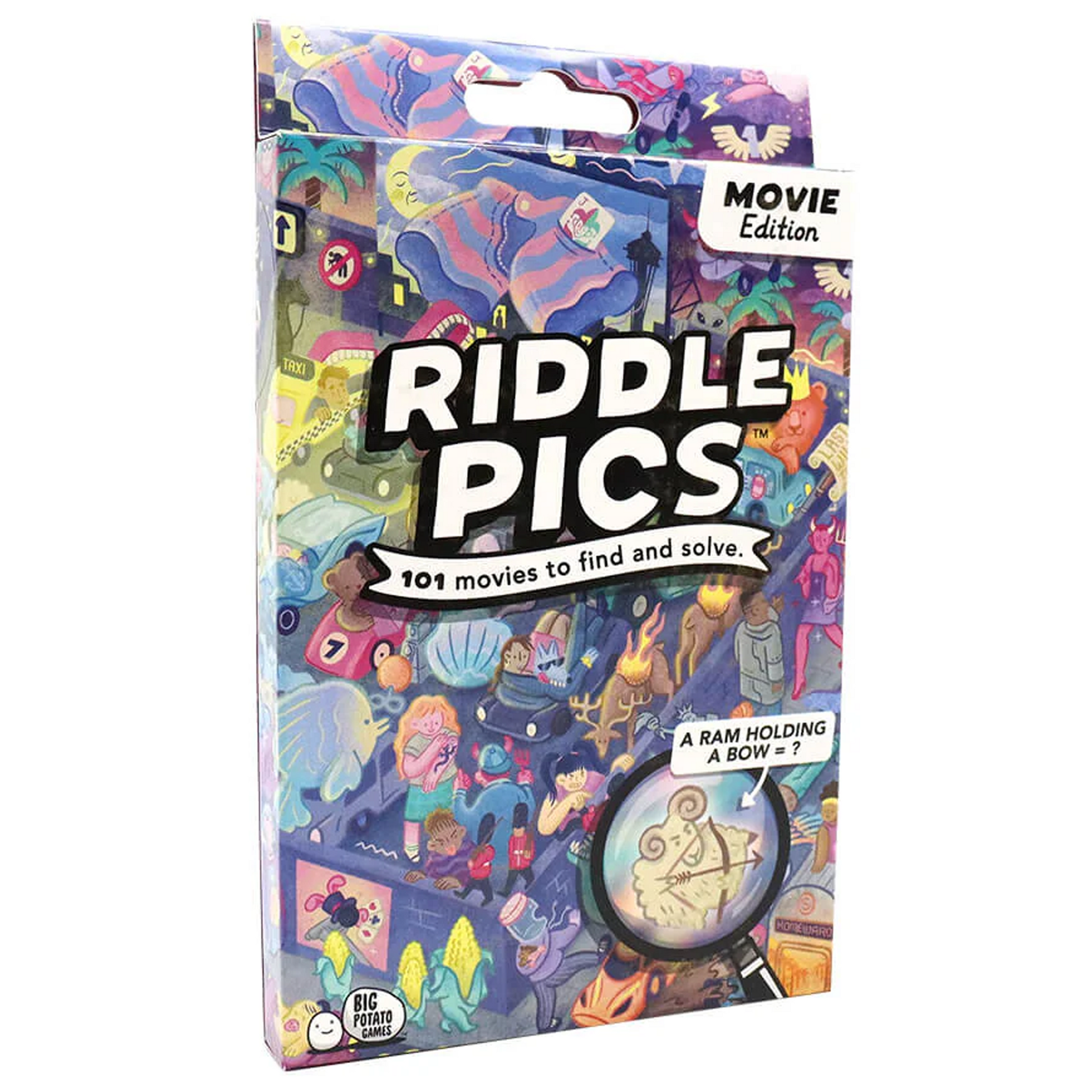 Riddle Pics - Movies Edition Box on a White Background | Happy Piranha