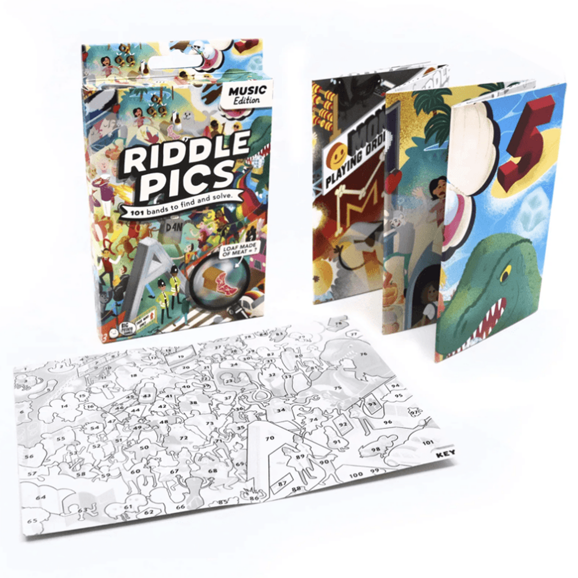 Riddle Pics - Music Edition Contents on a White Background | Happy Piranha