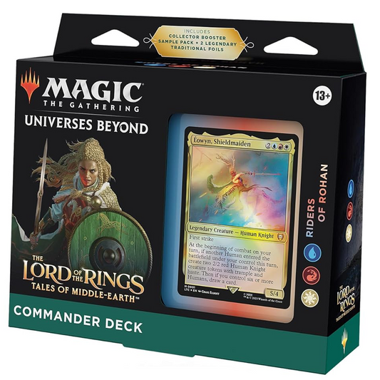 Magic the Gathering: Lord of the Rings Riders of Rohan Commander Deck (Front of Box) | Happy Piranha
