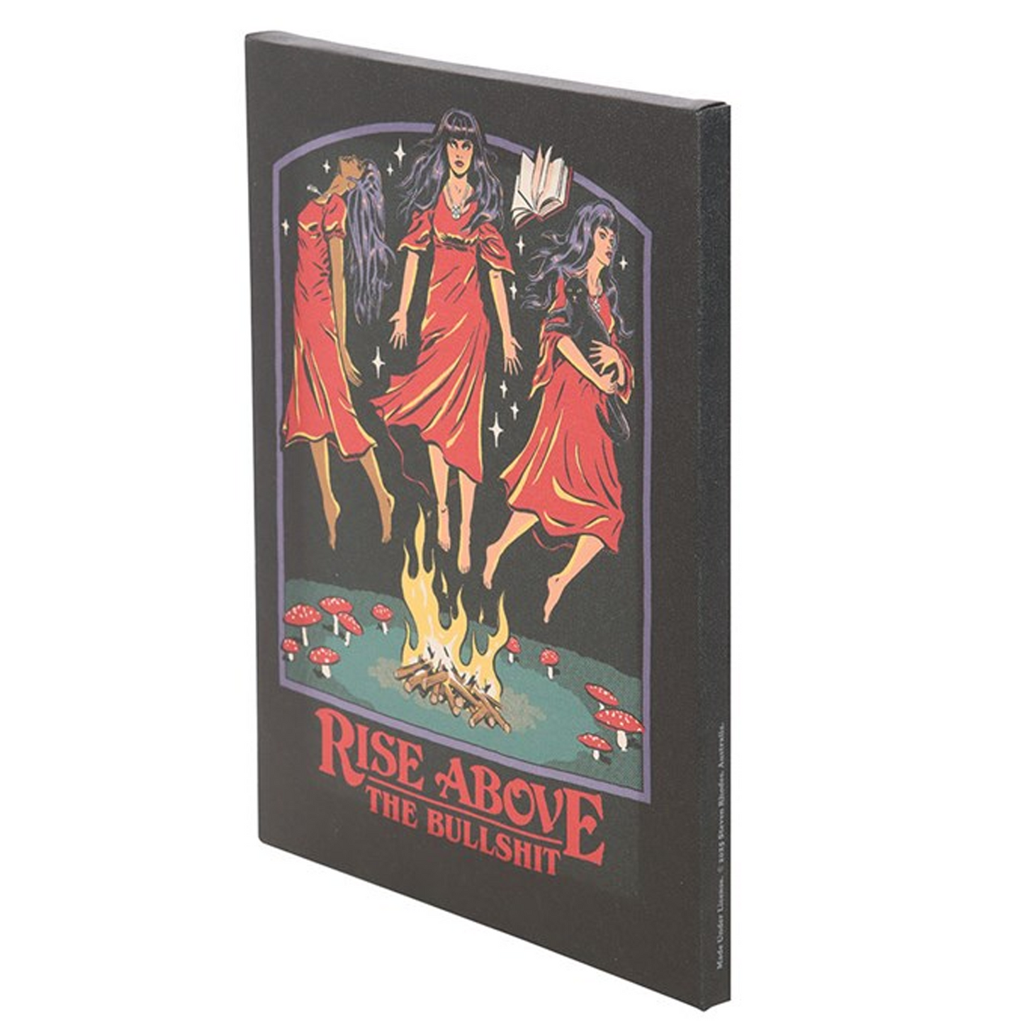 Rise Above the Bullshit: Steven Rhodes Licensed Canvas Print (Side) On a White Background | Happy Piranha