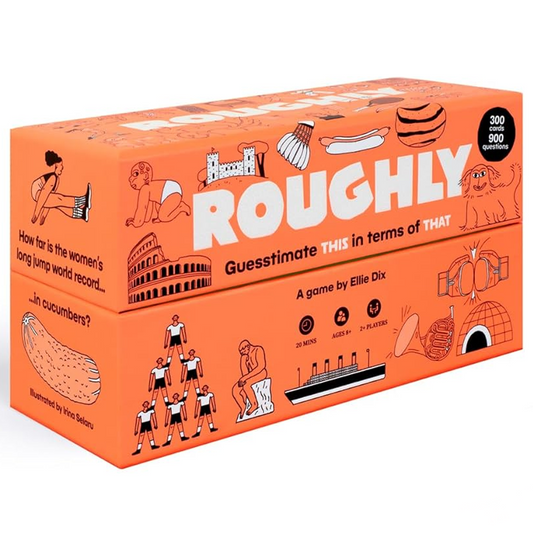 Roughly Board Game (In Its Box) On a White Background | Happy Piranha