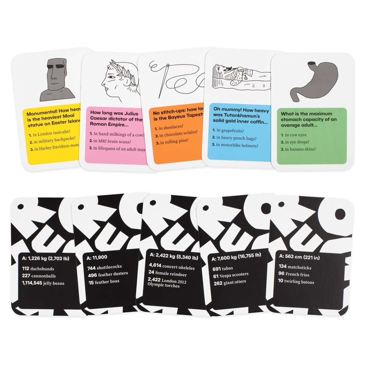Roughly Board Game (Card Examples) On a White Background | Happy Piranha