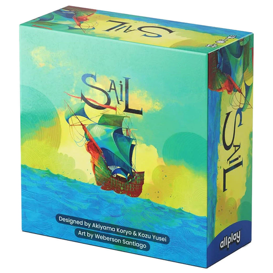 Sail Board Game (Front of Box) On a White Background | Happy Piranha