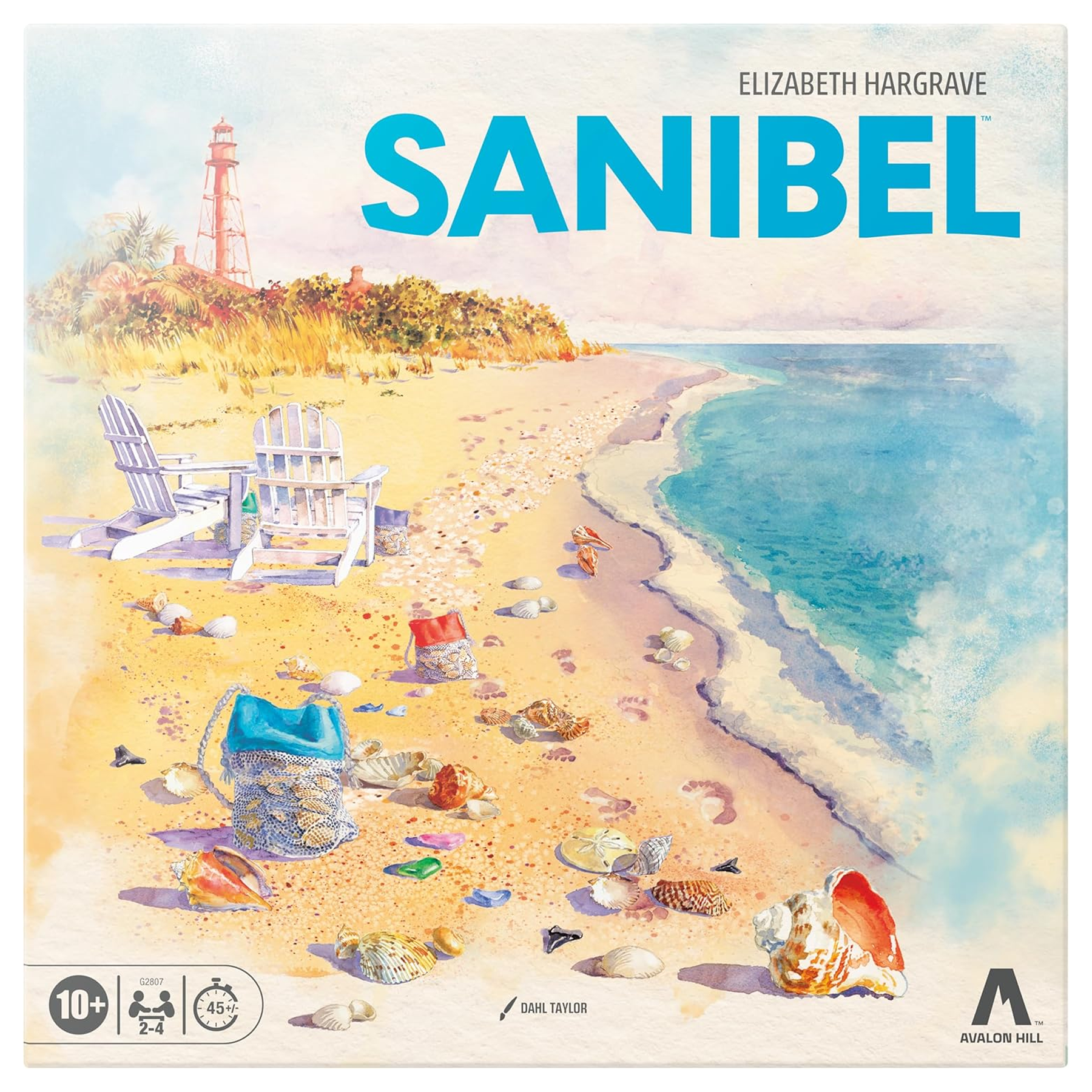 Sanibel Board Game (Front of Box) On a White Background | Happy Piranha