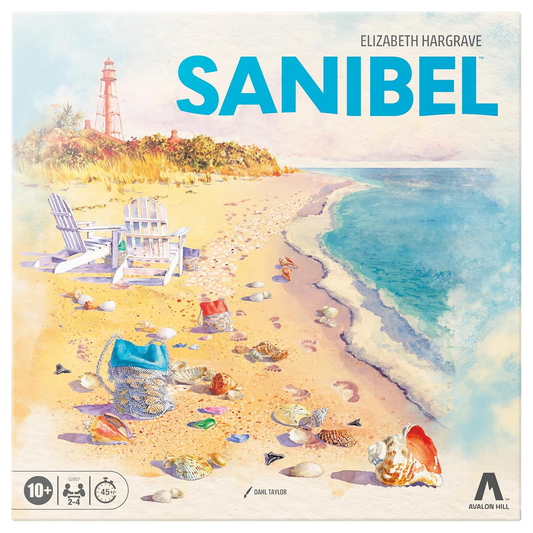Sanibel Board Game (Front of Box) On a White Background | Happy Piranha