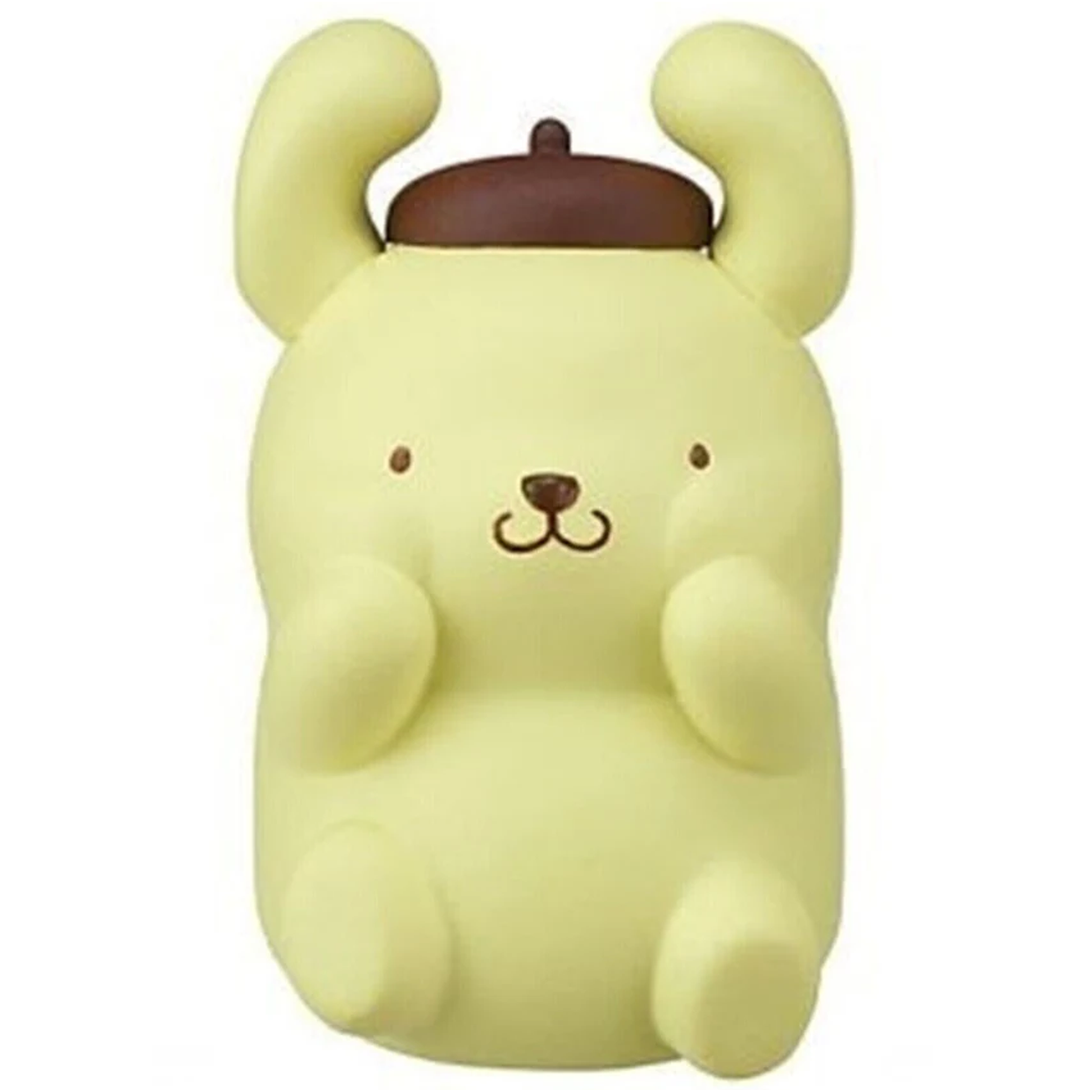 Sanrio Characters Hasamarun Mini Figure Gachapon Capsule Toy (Pompompurin) | Happy Piranha