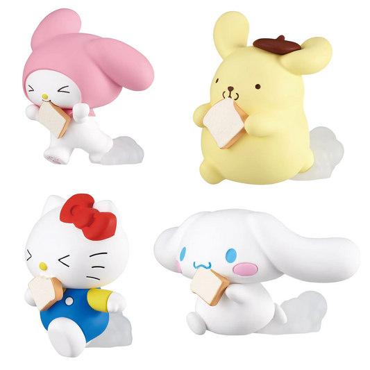 Sanrio Characters Tardiness Dash Gachapon (Gashapon) Capsule Toy - All 4 Figures | Happy Piranha