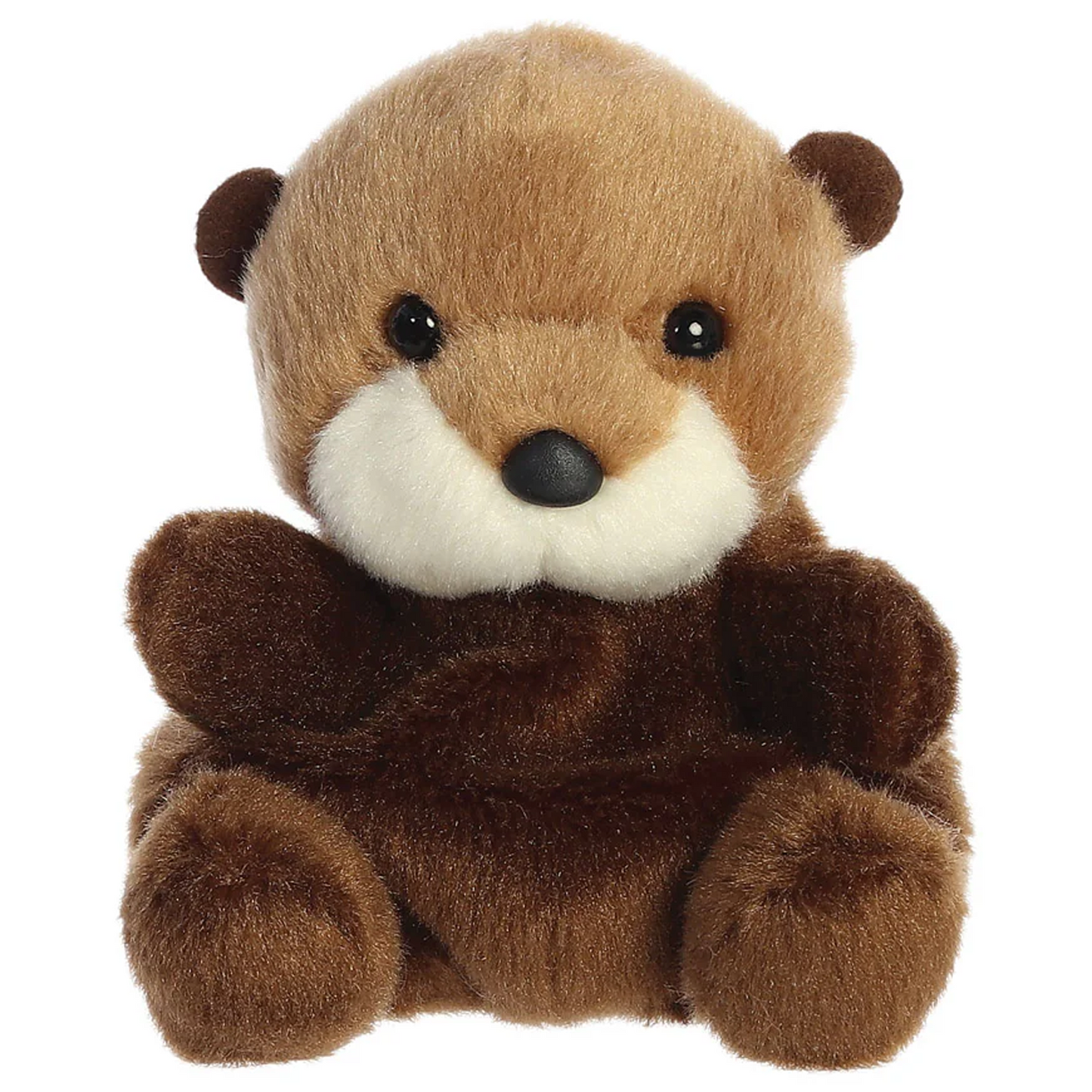 Selena the Sea Otter Palm Pal Plushie Soft Toy (Front) on a White Background | Happy Piranha 