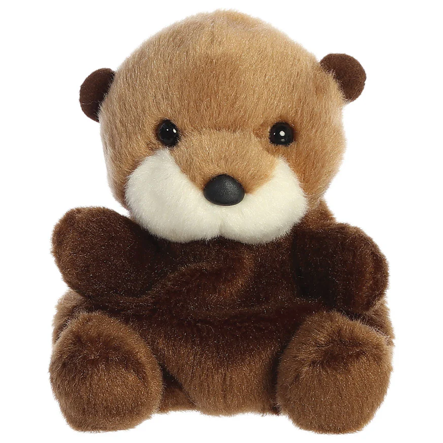 Selena the Sea Otter Palm Pal Plushie Soft Toy (Front) on a White Background | Happy Piranha 