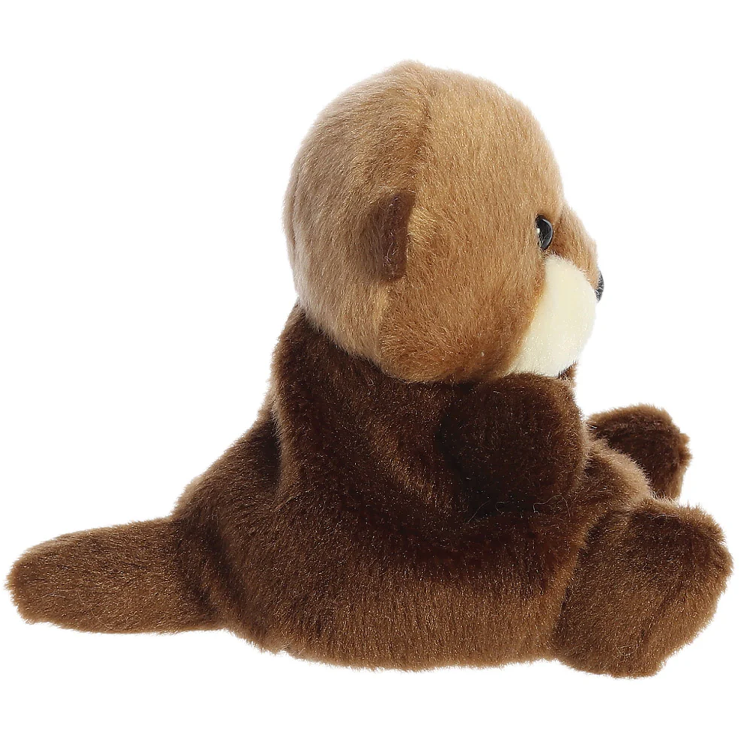Selena the Sea Otter Palm Pal Plushie Soft Toy (Side) on a White Background | Happy Piranha 