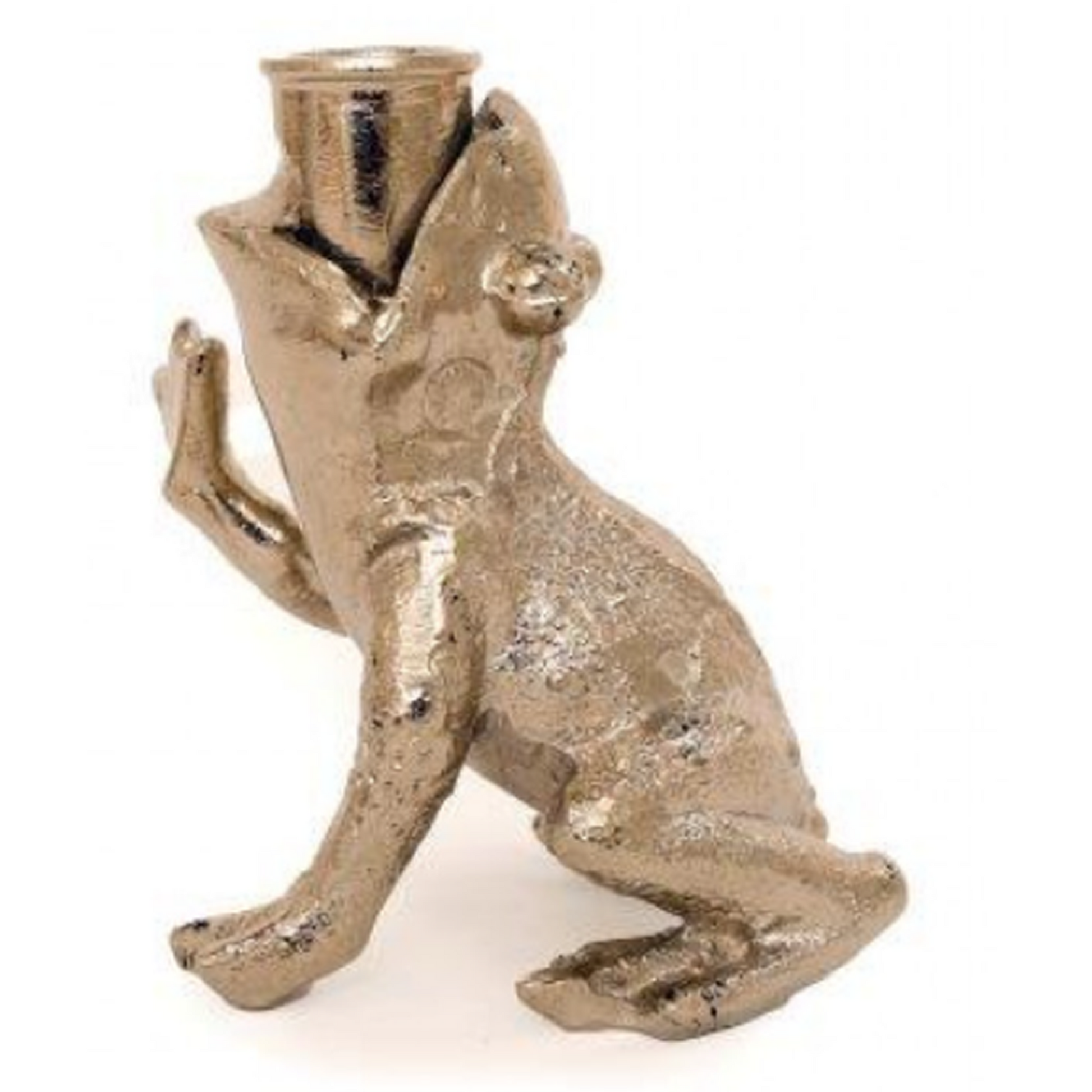 Silver Frog Candlestick Candle Holder | Happy Piranha