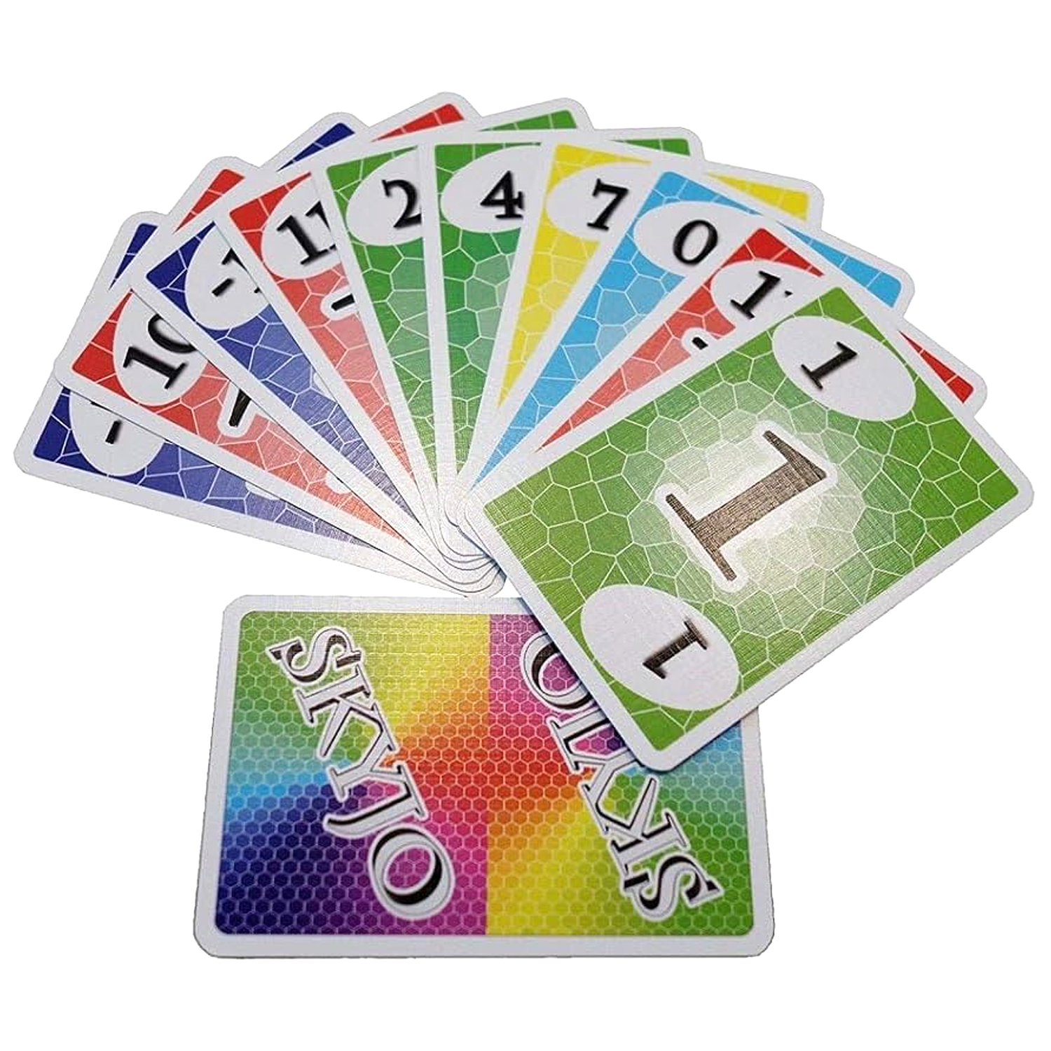 Skyjo Card Game (Card Examples) on a White Background | Happy Piranha