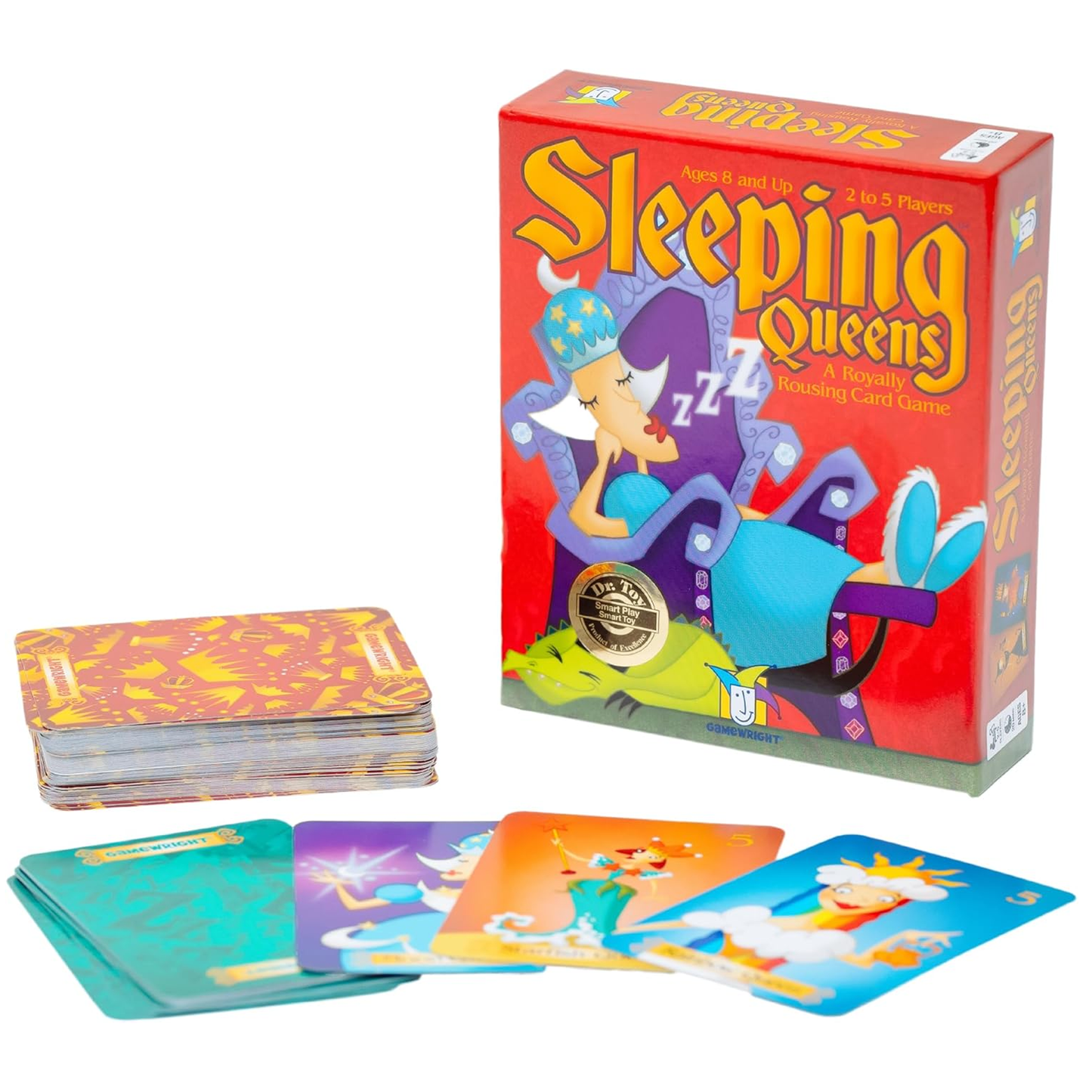 Sleeping Queens Card Game (Box and Card Examples) | Happy Piranha
