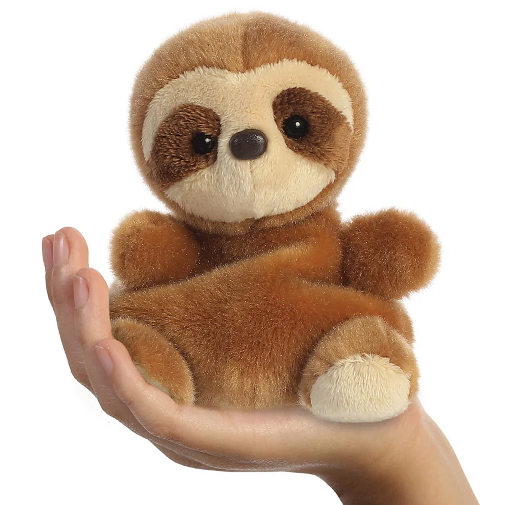 Slomo the Sloth - Palm Pal Plushie Stuffed Animal Soft Toy (in a Hand) | Happy Piranha
