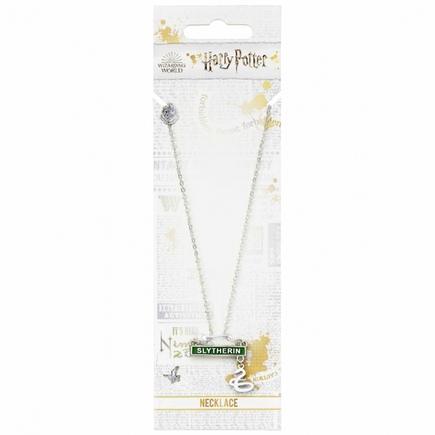 Slytherin - Harry Potter Hogwarts House Bar Necklace (in Packaging) | Happy Piranha