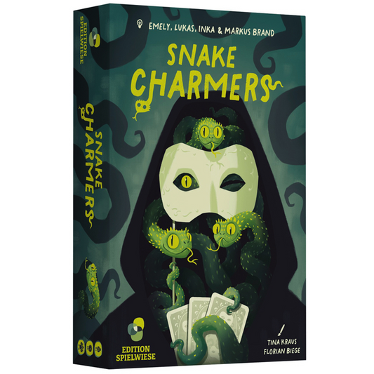 Snake Charmers Board Game (Front of Box) on a White Background | Happy Piranha