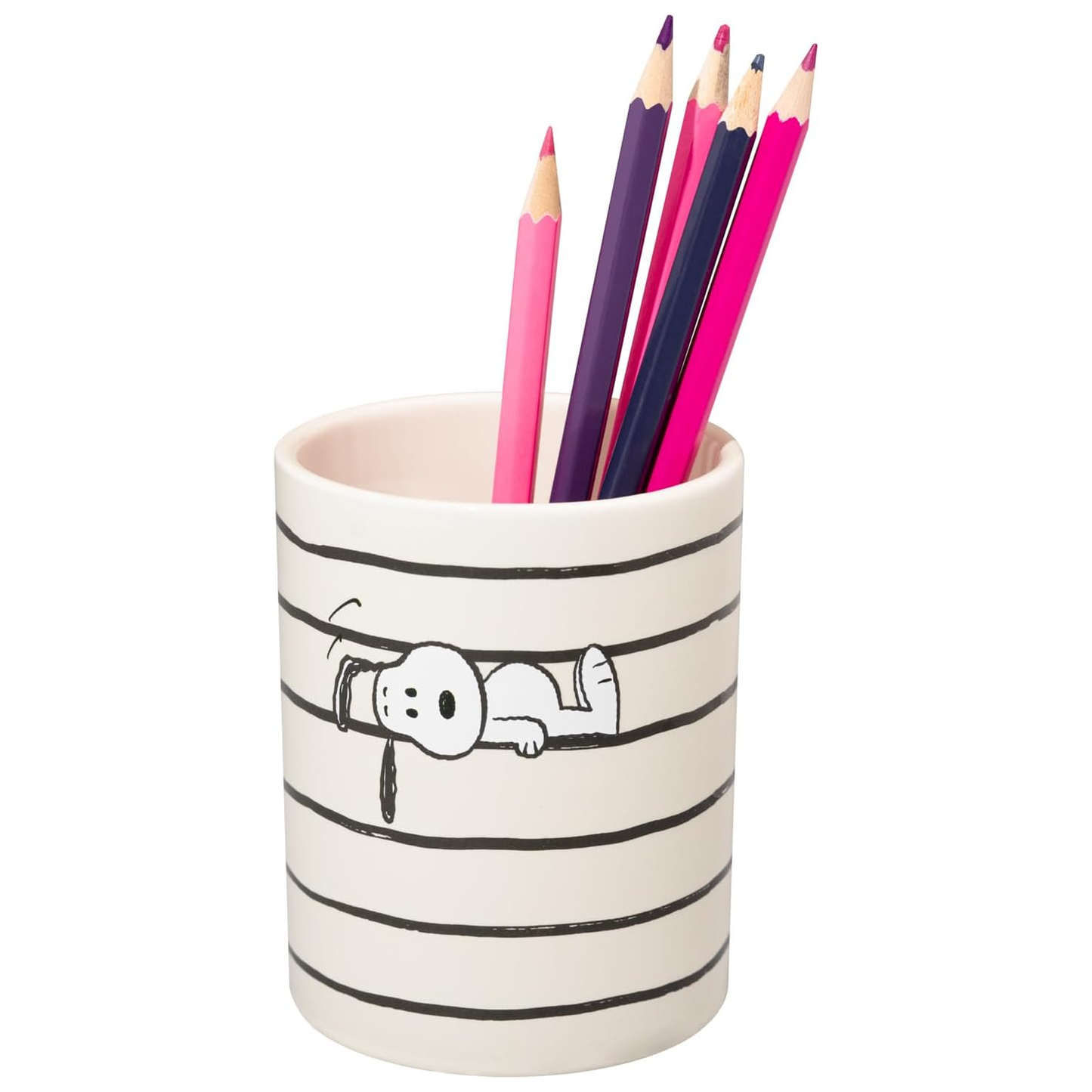 Peanuts: Snoopy & Woodstock Design Pen Holder / Stationary Pot With Some Pencils Inside | Happy Piranha 