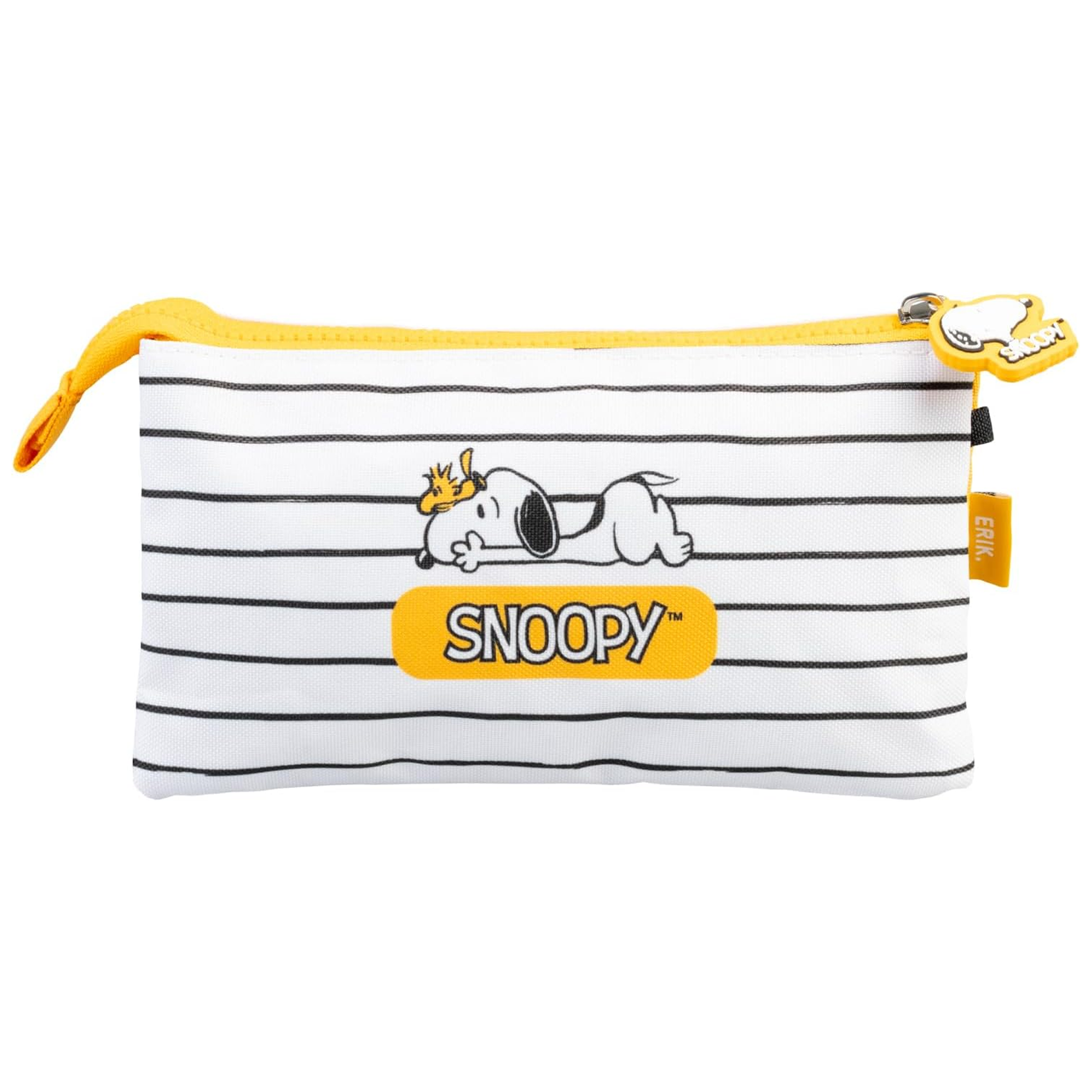Snoopy & Woodstock 'Lazy Days' Multi-Compartment Pencil Case (Back) | Happy Piranha