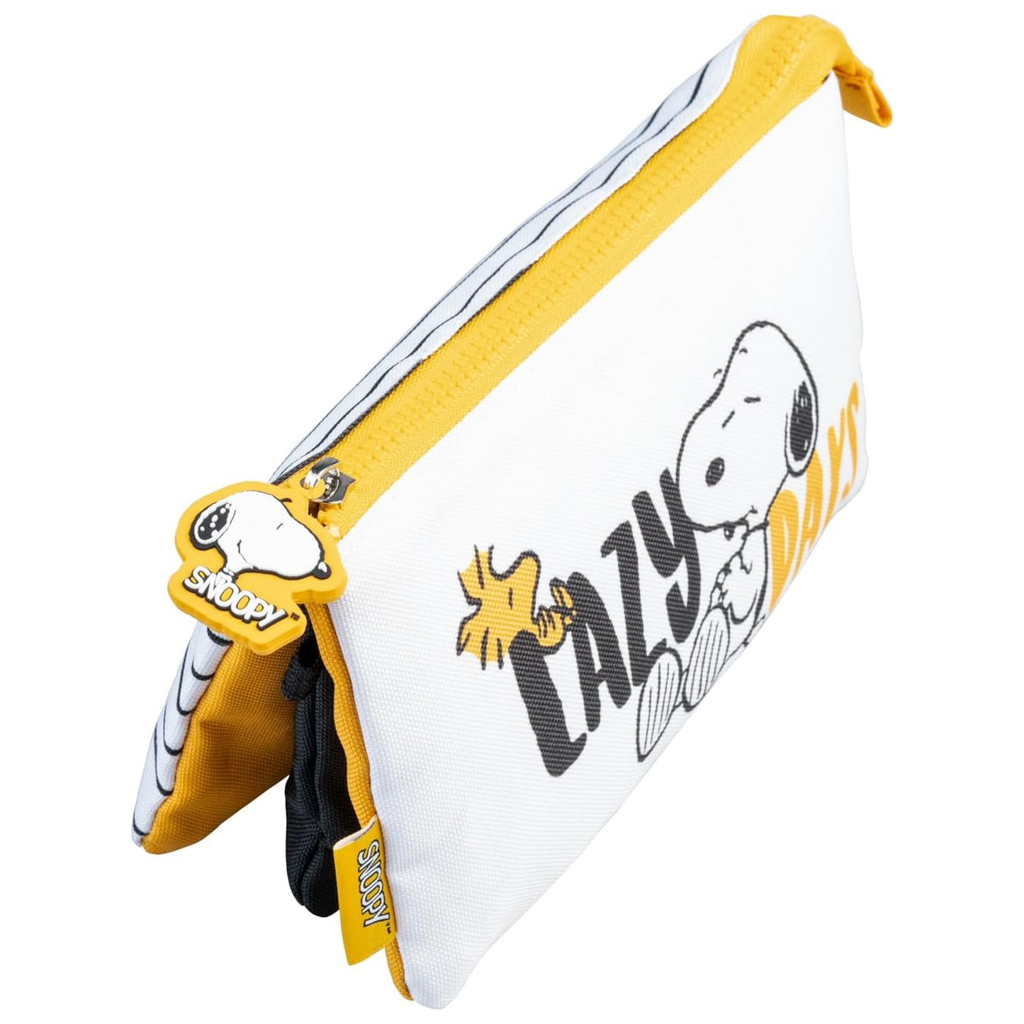 Snoopy & Woodstock 'Lazy Days' Multi-Compartment Pencil Case (Side) | Happy Piranha