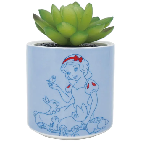 Snow White - 6.5cm Disney Plant Pot & Plant (Front) | Happy Piranha