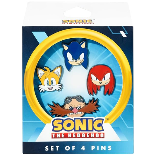 Sonic the Hedgehog Sega Enamelled Pin Badge 4 Set (Boxed) | Happy Piranha