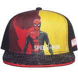 Marvel Spiderman Red & Yellow Snapback Baseball Cap (Front) | Happy Piranha
