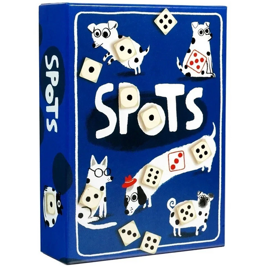 Spots Board Game (Front of Box) on a White Background | Happy Piranha