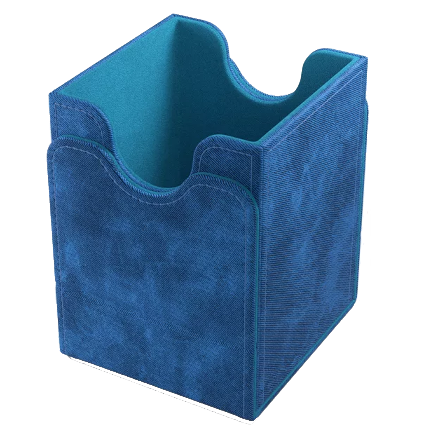 Gamegenic Squire 100+ XL Convertible Deck Box: Blue With the Lid Off and Magnetised to the Bottom | Happy Piranha