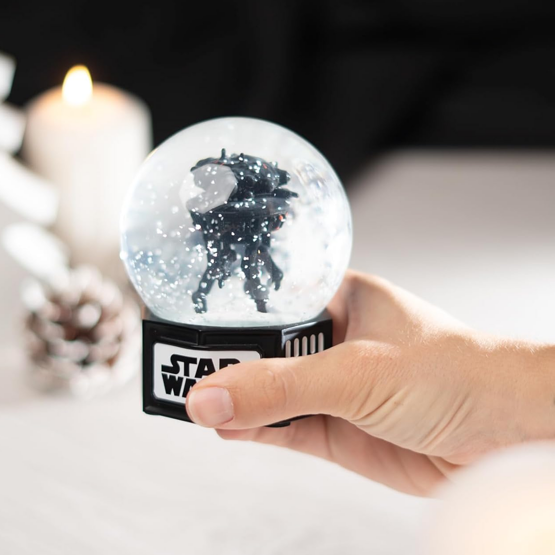 Star Wars XJ9-CS14 Viper Droid Snow Globe in a Person's Hand | Happy Piranha