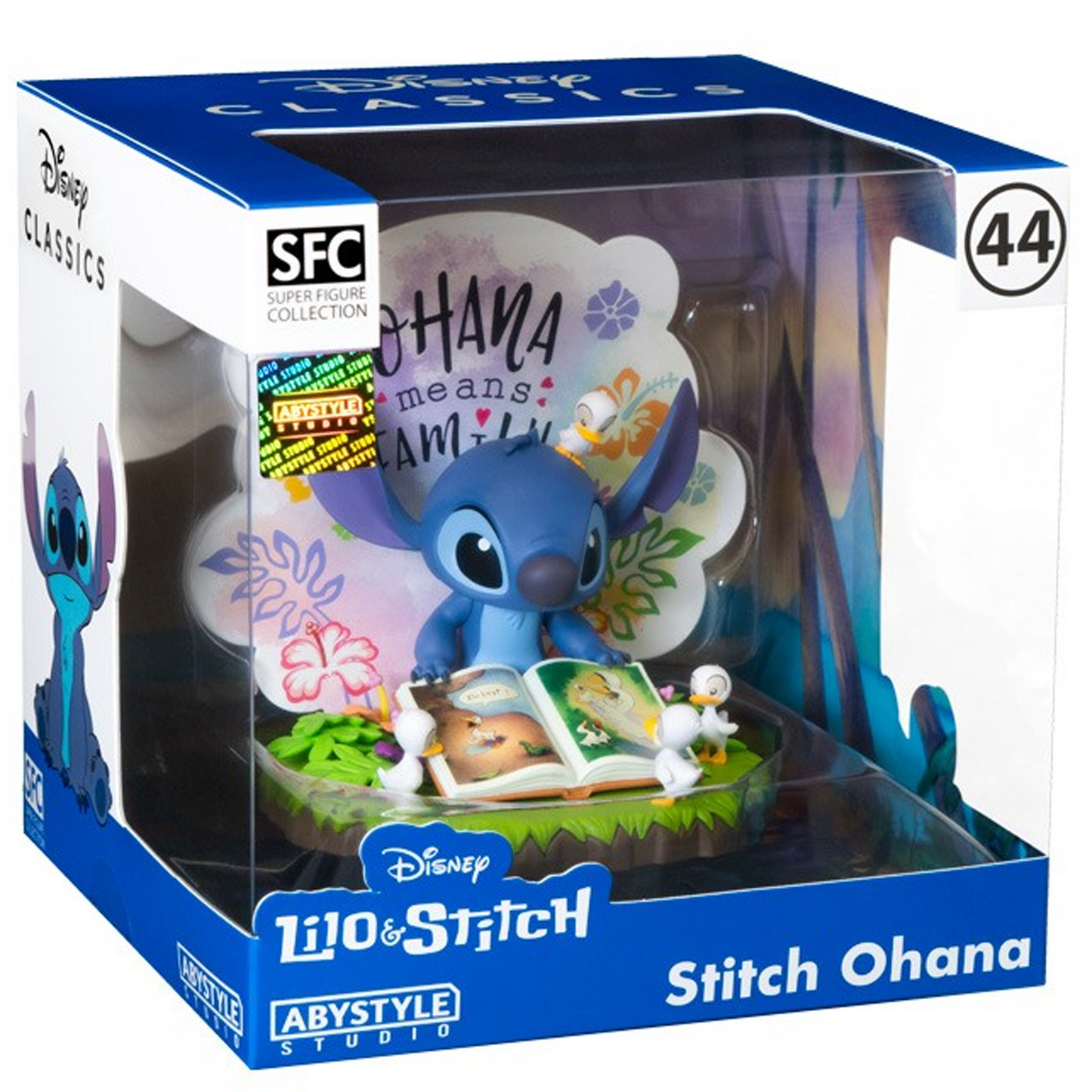 Lilo & Stitch Ohana Means Family Stitch Reading Disney Figure (Boxed) | Happy Piranha